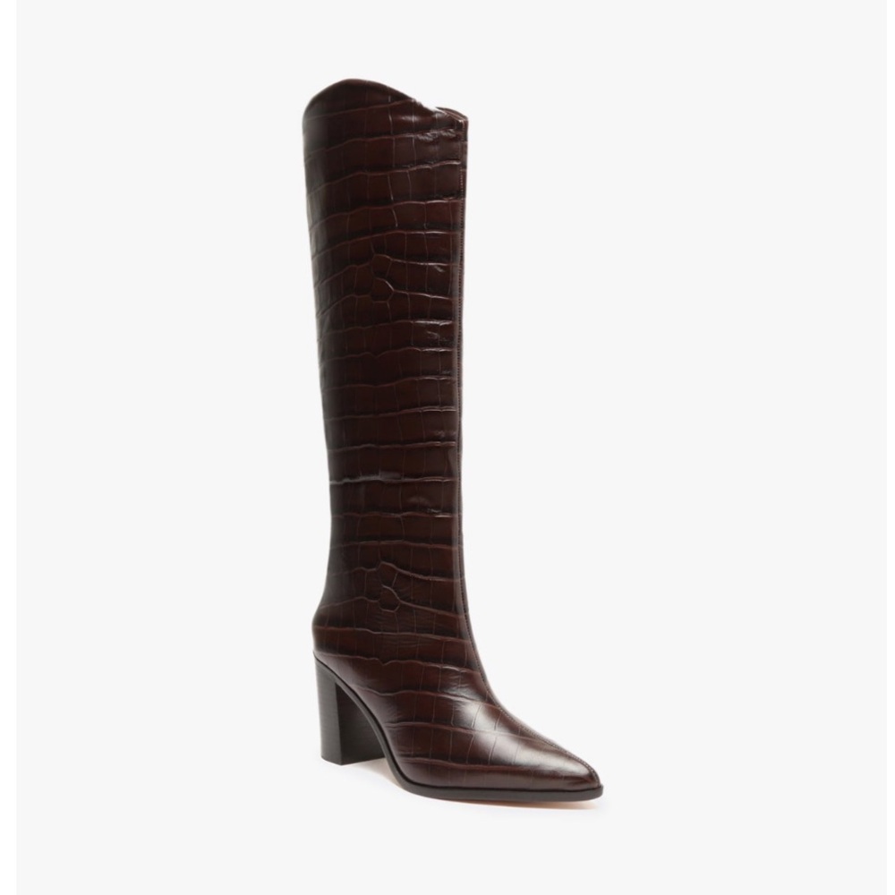 Schutz Maryana Block Boot Dark Chocolate